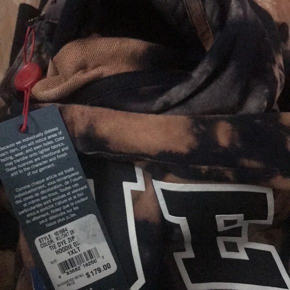 True Religion Arched Logo Tie-Dyed Hoodie - 2XL